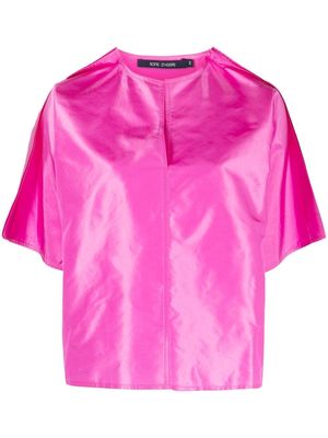 Sofie D'hoore Basta split neck silk blouse - Pink