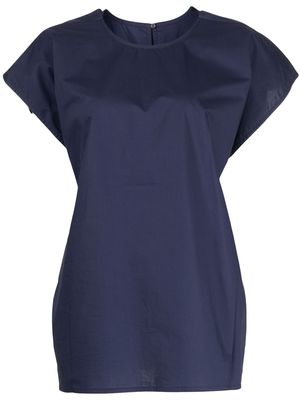 Sofie D'hoore Bess shoulder-panel cotton poplin blouse - Blue