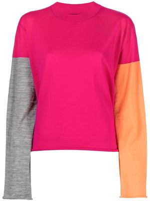 Sofie D'hoore colour-block knitted jumper - Pink