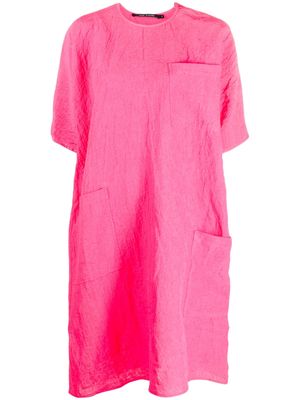 Sofie D'hoore crew-neck linen T-shirt dress - Pink