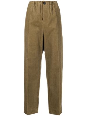 Sofie D'hoore drop-crotch cotton trousers - Green