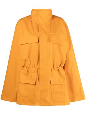 Sofie D'hoore flap-pocket high-neck coat - Orange