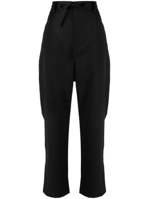 Sofie D'hoore high-waist wool cropped trousers - Black