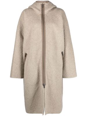 Sofie D'hoore hooded brushed wool coat - Neutrals