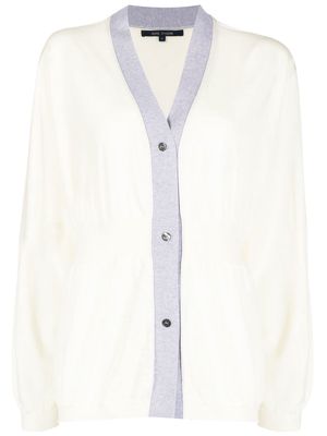 Sofie D'hoore Map two-tone wool cardigan - White