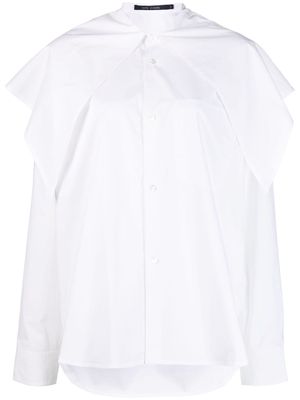 Sofie D'hoore oversize-collar cotton T-shirt - White