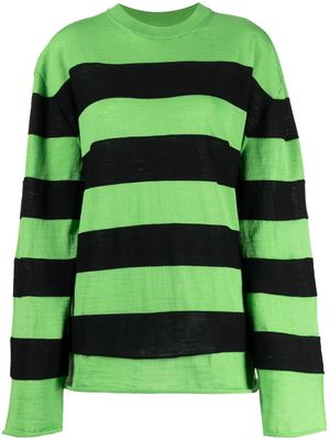 Sofie D'hoore oversized striped wool jumper - Green