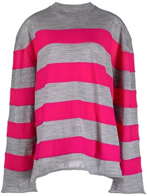 Sofie D'hoore oversized striped wool jumper - Grey