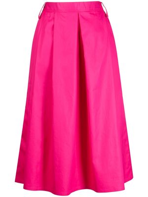 Sofie D'hoore pleated A-line cotton skirt - Pink