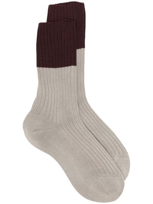 Sofie D'hoore ribbed-knit ankle socks - Neutrals