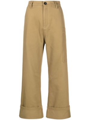 Sofie D'hoore straight-leg cotton trousers - Brown