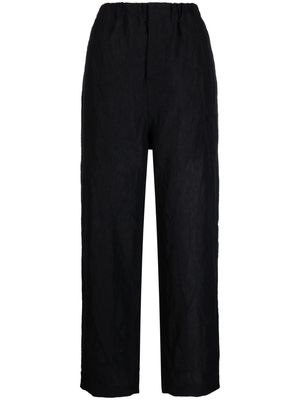 Sofie D'hoore straight-leg elasticated-waist trousers - Black