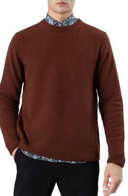 SOFT CLOTH Crewneck Merino Wool Jersey Sweatshirt Sweater in Cherrywood