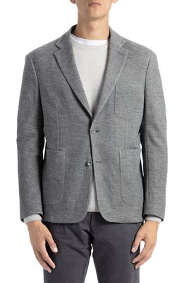 SOFT CLOTH Tailored Fit Wool Blend Jersey Sport Coat in Grey Heather