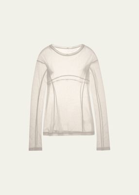 Soft Ribbed Long-Sleeve Top