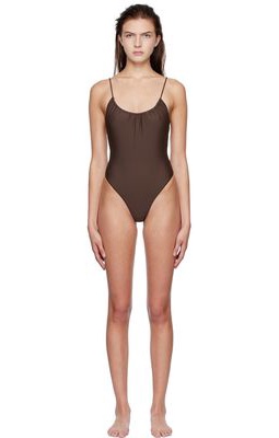 softandwet SSENSE Exclusive Brown One-Piece Swimsuit