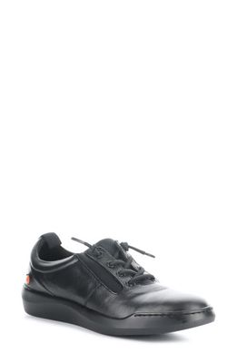 Softinos by Fly London Bann Sneaker in Black Smooth Leather