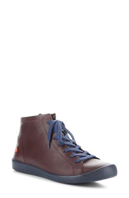 Softinos by Fly London Ibbi Lace-Up Sneaker in 028 Dark Red Supple 