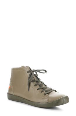 Softinos by Fly London Ibbi Lace-Up Sneaker in 030 Sludge Supple Le 