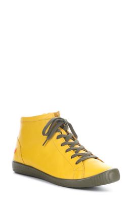 Softinos by Fly London Ibbi Lace-Up Sneaker in Ochre/Army