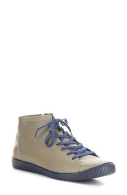 Softinos by Fly London Ibbi Lace-Up Sneaker in Sludge/Navy Supple Leather