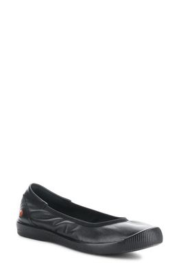 Softinos by Fly London Ilme Ballet Flat in Black Smooth