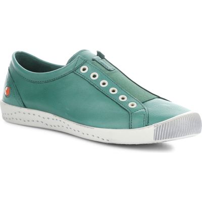 Softinos by Fly London Irit Low Top Sneaker in Green Washed 