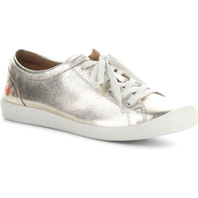 Softinos by Fly London Isla Sneaker in Champagne Lamina