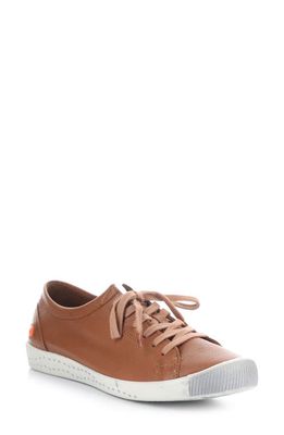 Softinos by Fly London Isla Sneaker in Cognac Washed Leather
