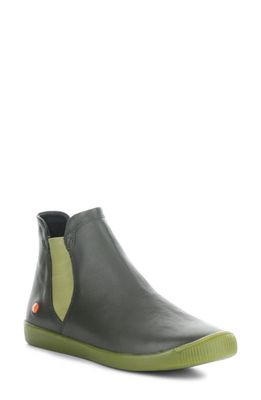 Softinos by Fly London Itzi Chelsea Boot in Military/Olive Smooth Leather 