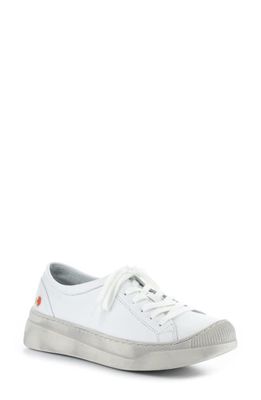 Softinos by Fly London Platform Sneaker in White Smooth Leather 