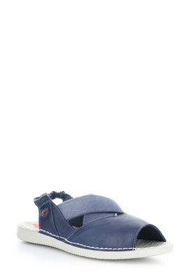 Softinos by Fly London Tiep Sandal in 000 Navy Washed Leather