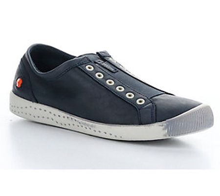 Softino's Leather Fashion Sneakers - Irit Navy