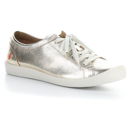 Softino's Metallic Leather Fashion Sneakers - Isla