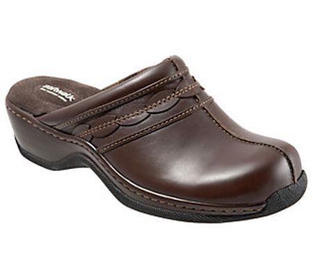 SoftWalk Classic Leather Slip-On Clogs - Abby