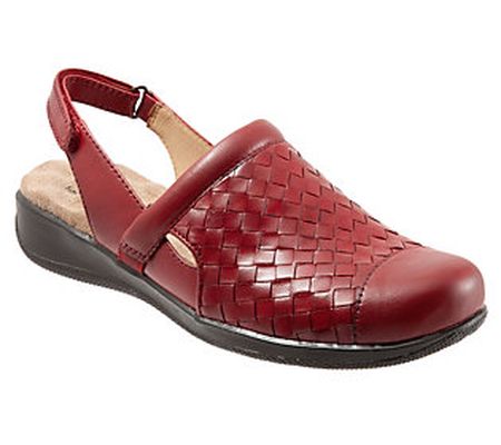 SoftWalk Leather Slingback Clogs - Salina