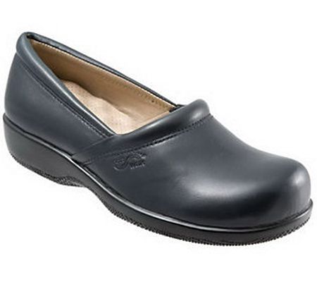 SoftWalk Leather Slip On Clogs - Adora