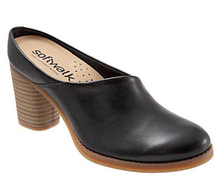 SoftWalk Leather Slip-On Modern Mules - Keya