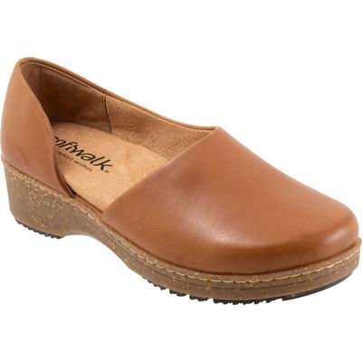 SoftWalk® Addie Half d'Orsay Clog in Cognac 