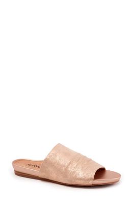 SoftWalk® Camano Slide Sandal in Rose Gold Metallic 