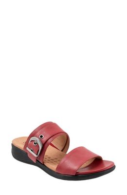 SoftWalk® Toki Slide Sandal in Dark Red