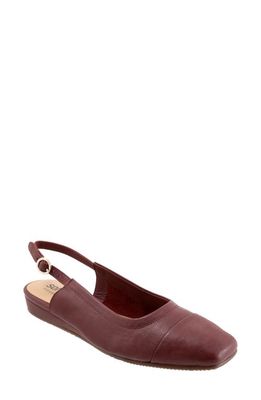 SoftWalk® Vittoria Slingback Flat in Mahogany