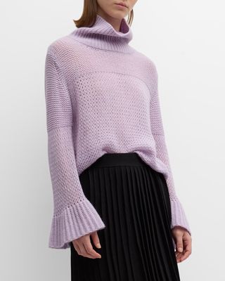 Softy Lofty Mixed-Stitch Cashmere Sweater
