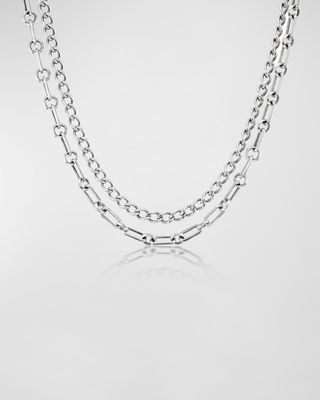 Soho and Curb Chain Double Layer Necklace