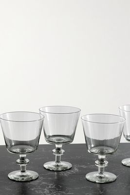 Soho Home - Avenell Set Of Four Recycled Glass Wine Glasses - Neutrals