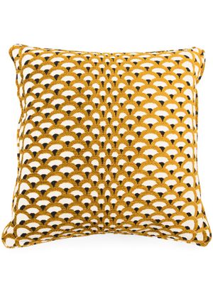 Soho Home x Pierre Frey Les Ecailles patterned-jacquard cushion - Yellow