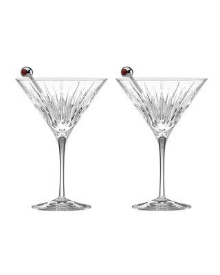 Soho Martini Glasses Set with Olive Picks