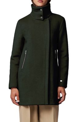 Soia & Kyo Abbi Wool Blend Coat with Removable Quilted Puffer Bib in Cedar