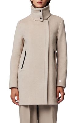 Soia & Kyo Abbi Wool Blend Coat with Removable Quilted Puffer Bib in Hush
