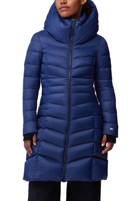 Soia & Kyo Lita Water Repellent 700 Fill Power Down Recycled Nylon Puffer Coat in Lapis